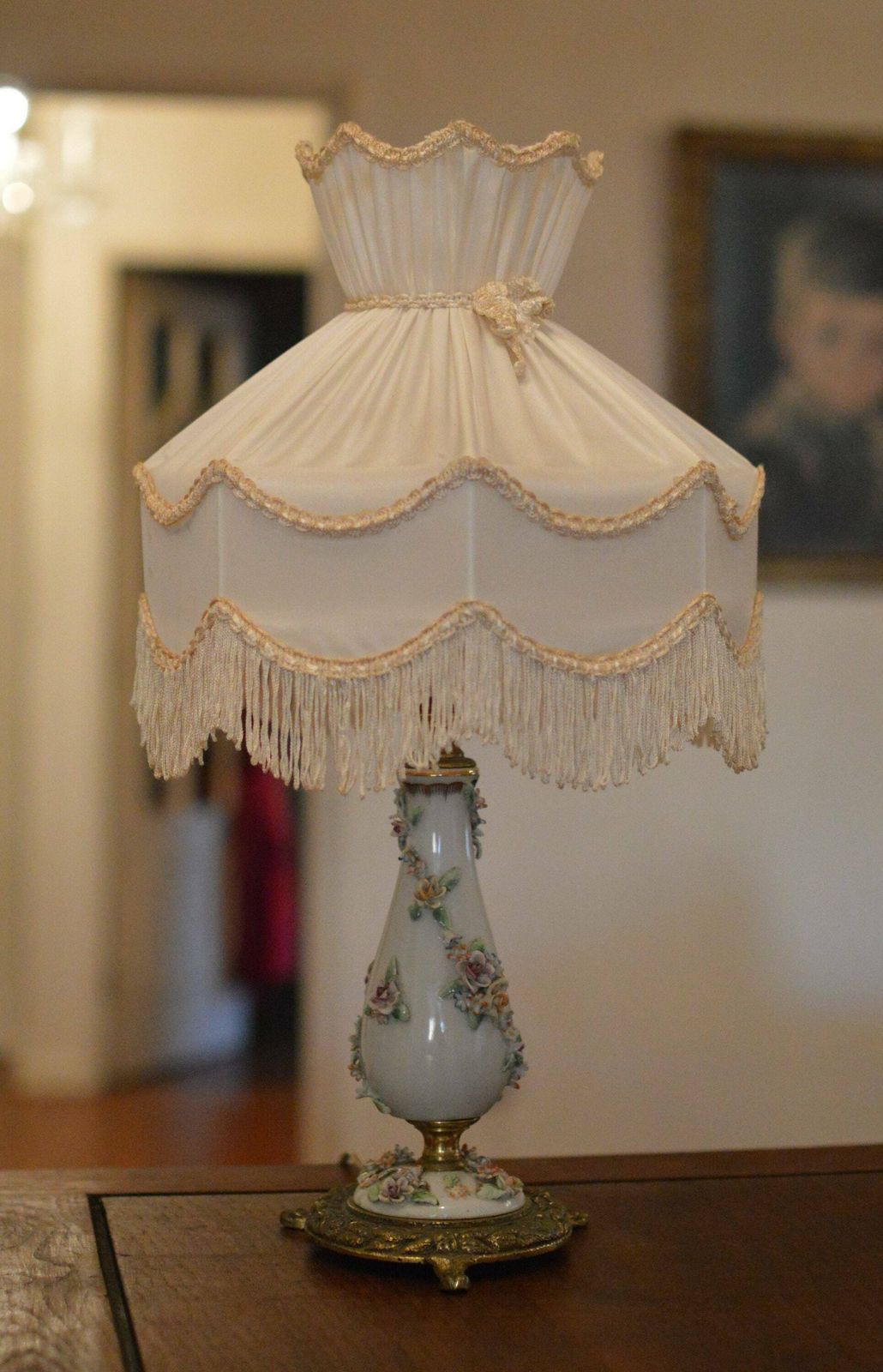 photo furniture Pair Of 1960s Porcelain Lamps Art Deco Mid Century