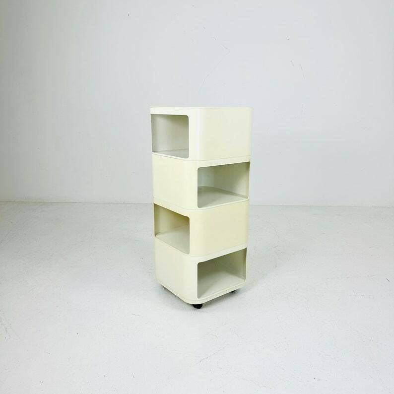 Componibili Square Serving Trolley By Anna Castelli For Kartell   Italy 1960s, Model 4970.