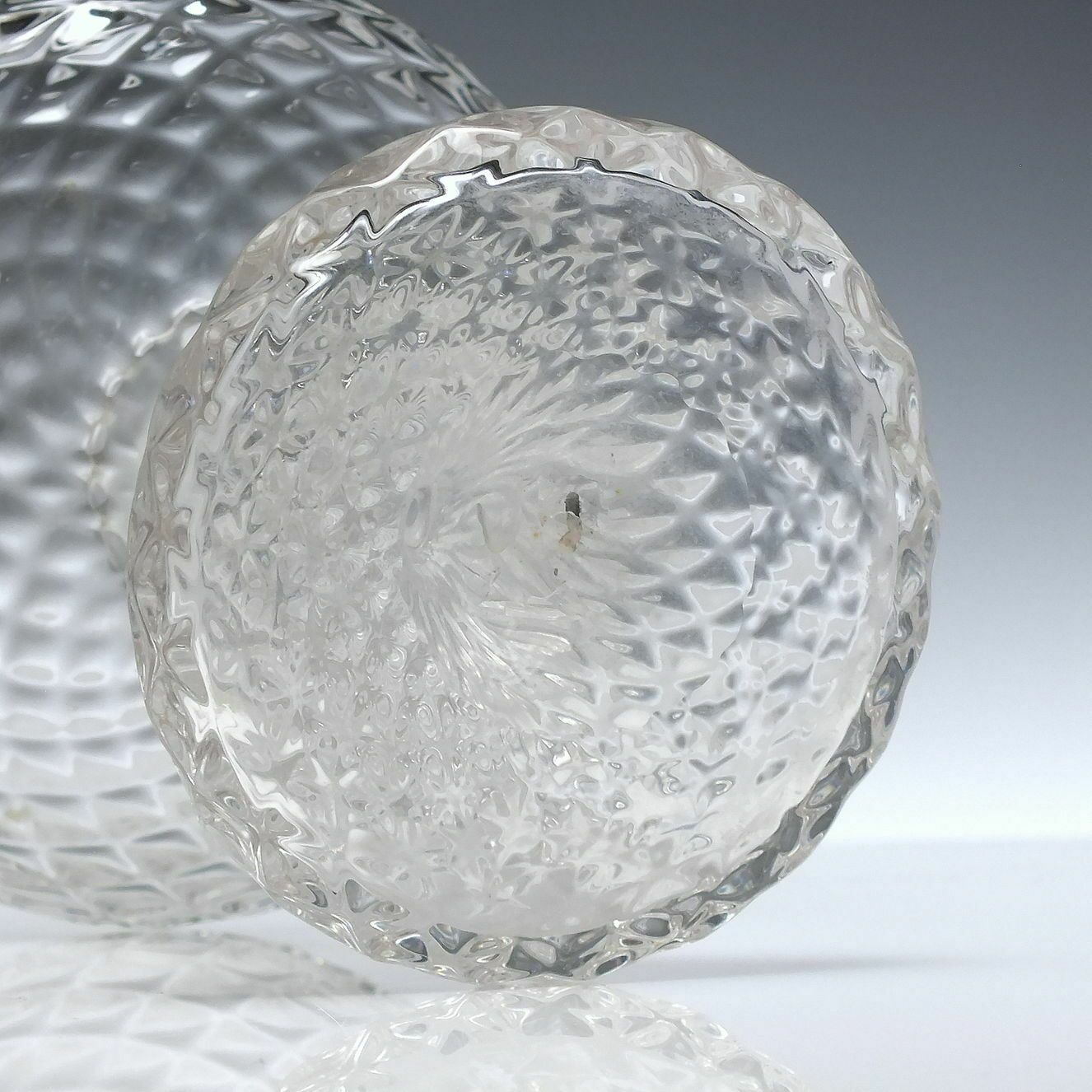 Georgian Nipt Diamond Waies 'Wet' Sweetmeat Glass C1750 photo 525.0