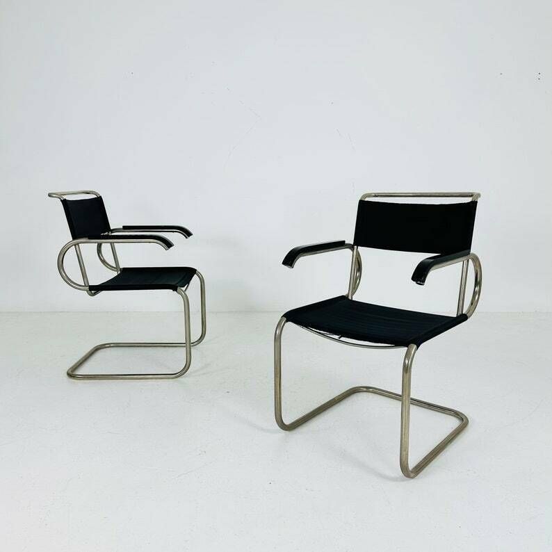 Set Of 2 Marcel Breuer Bauhaus Cantilever D40 Chais By Tecta 1960s photo furniture