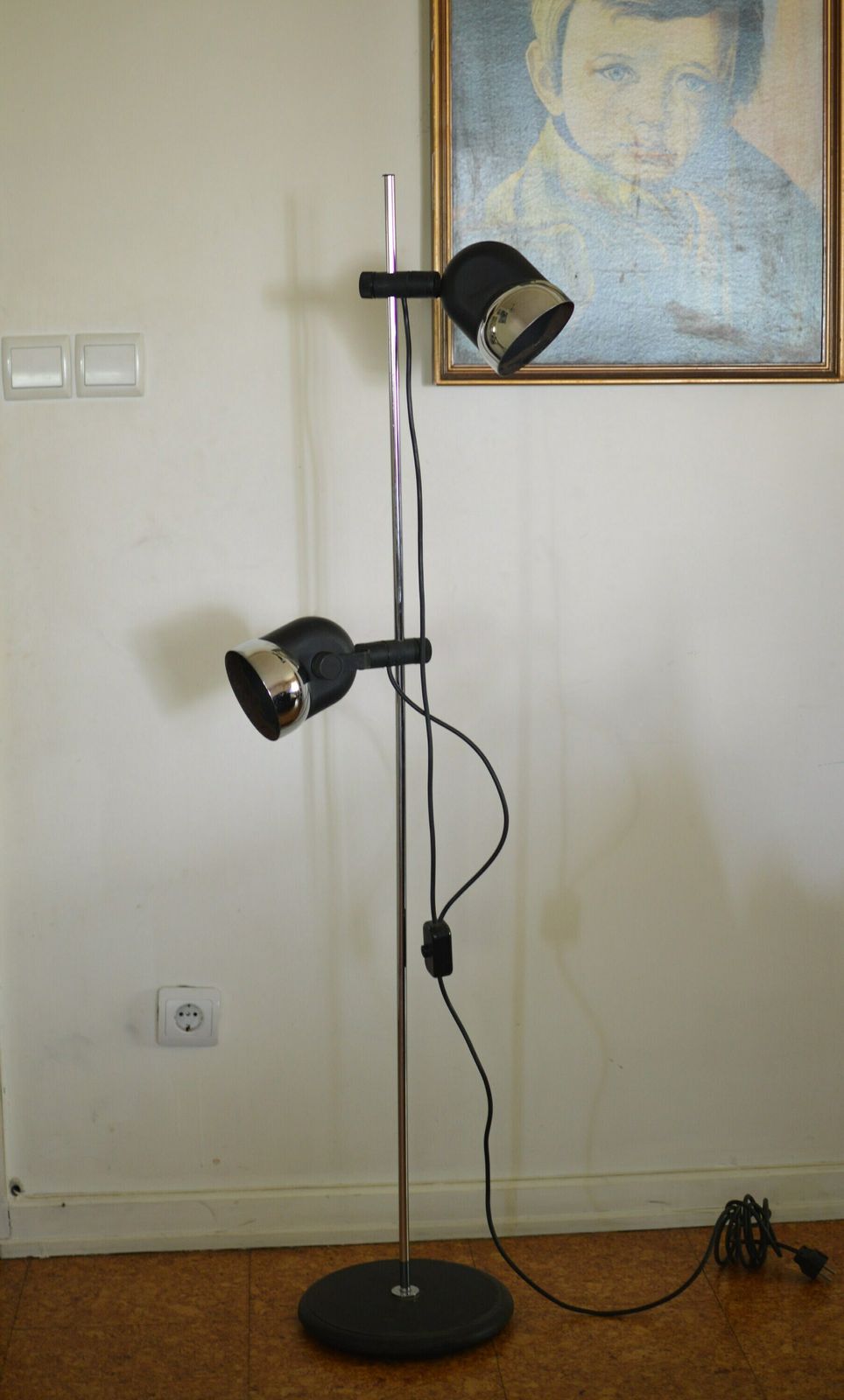 Vintage Lamp Floor Space Age Atomic 1970 Industrial Lamp photo furniture