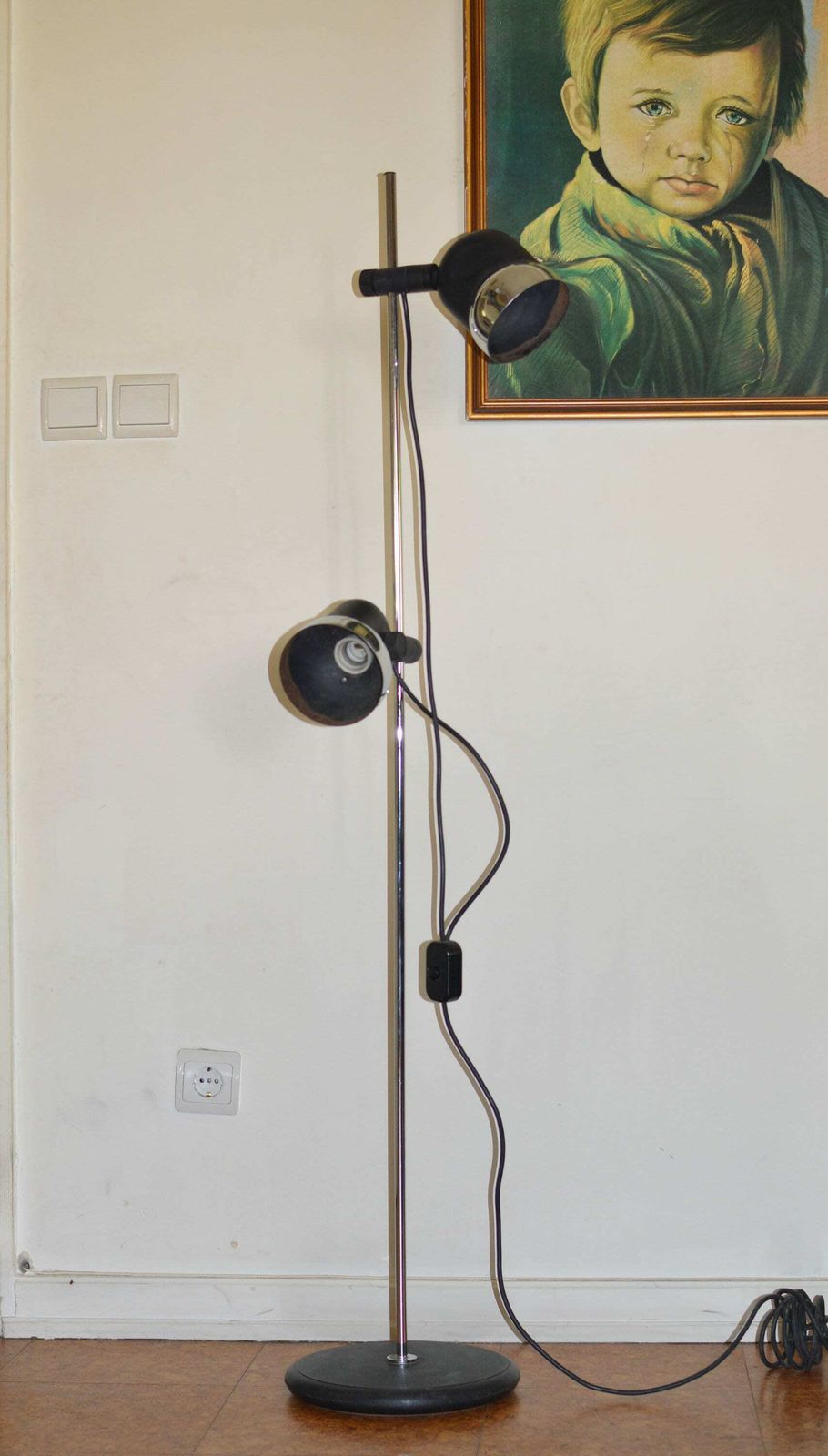 Vintage Lamp Floor Space Age Atomic 1970 Industrial Lamp photo 389.0