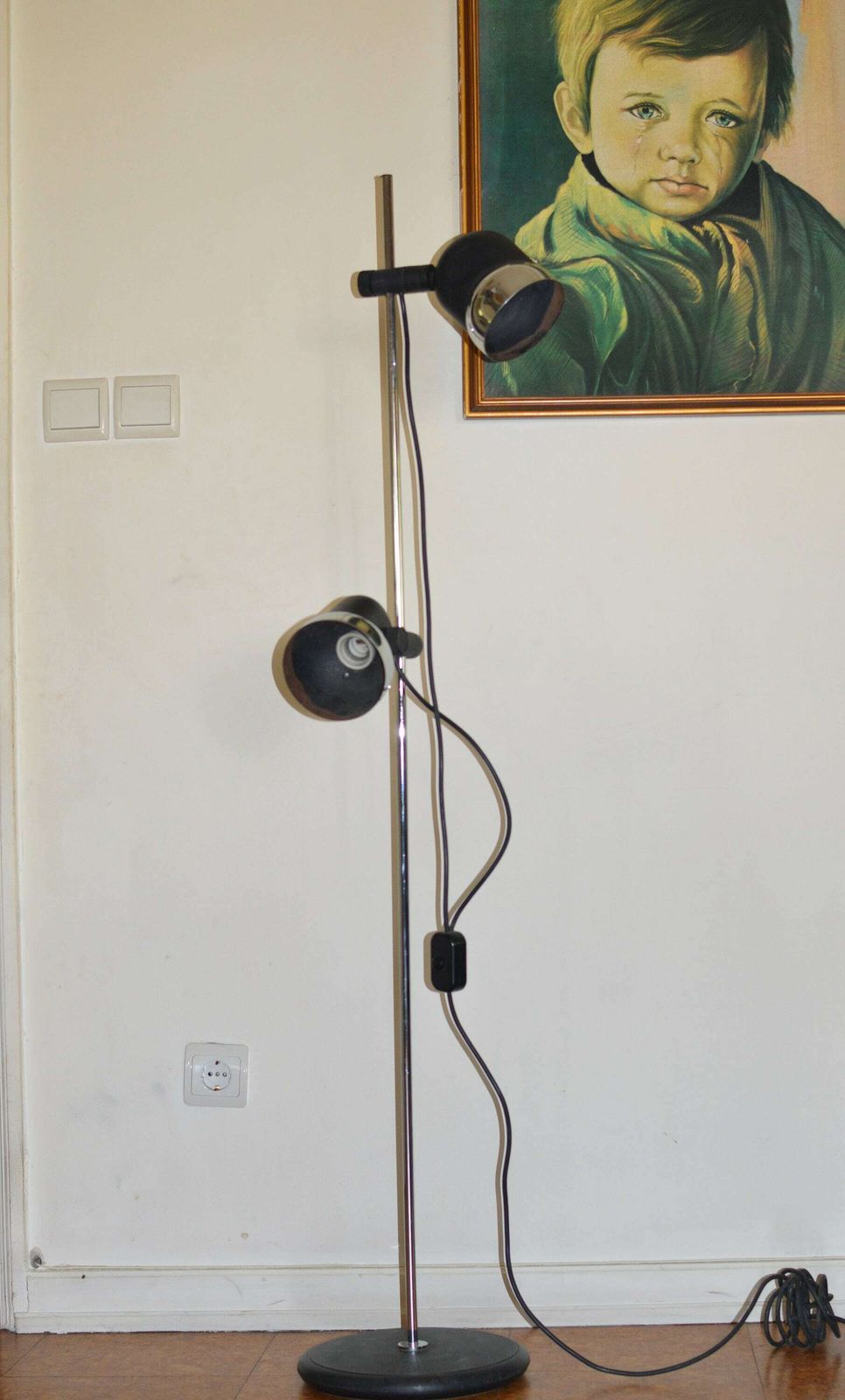 Vintage Lamp Floor Space Age Atomic 1970 Industrial Lamp photo vinterior
