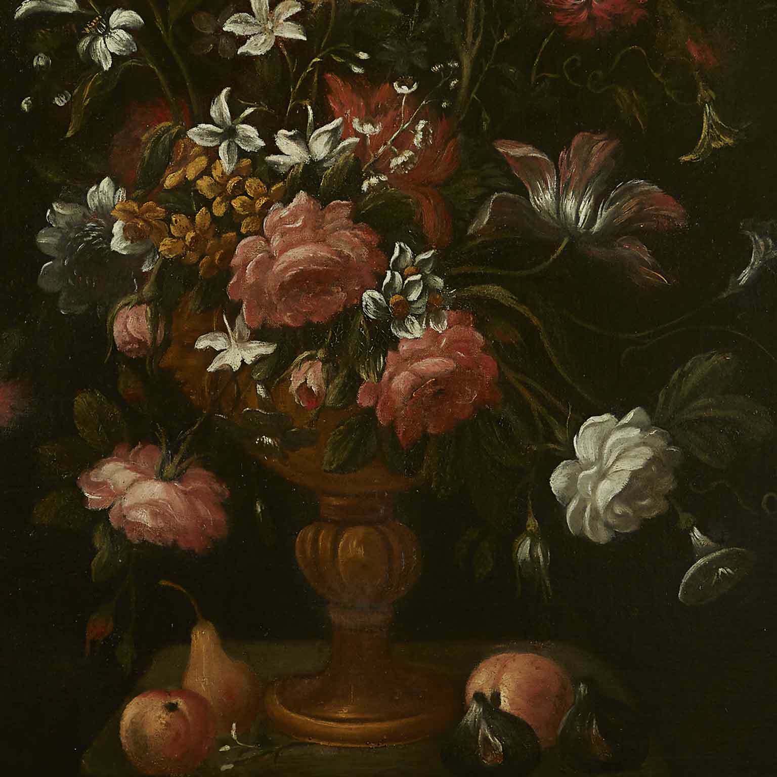 Pair Of Still Lifes Of Flowers From The 1600s photo for sale
