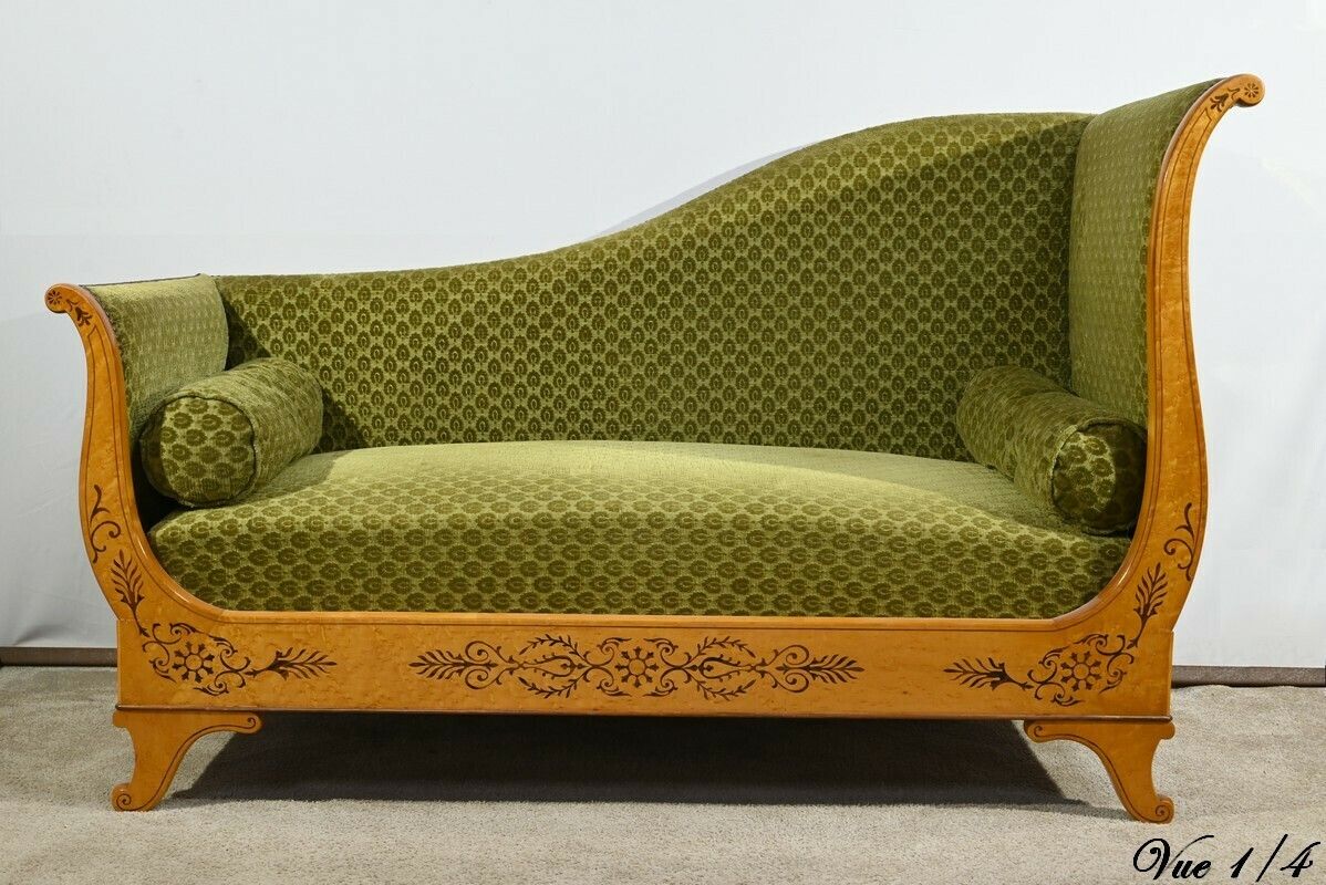 Maple Speckled Daybed, Charles X Period – Early 19th Century photo 3498.67741982