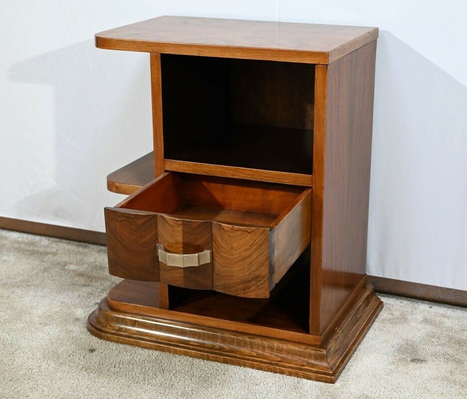 Small Walnut Bedside Table, Art Deco – 1920 photo Furniture