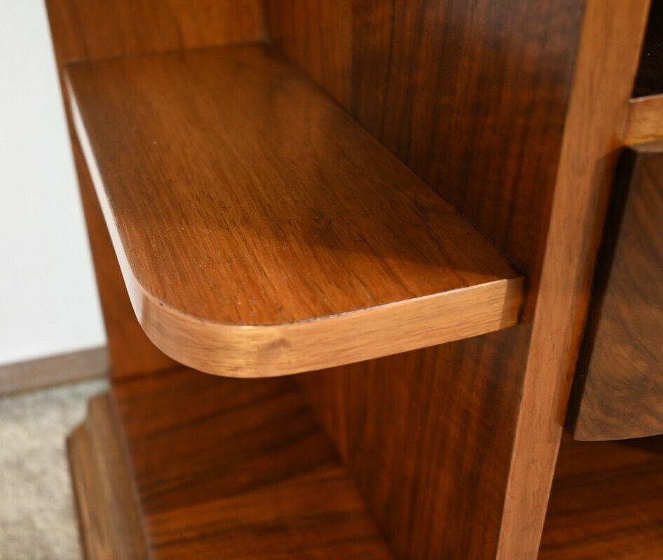 1258.42741982 Small Walnut Bedside Table, Art Deco – 1920 photo