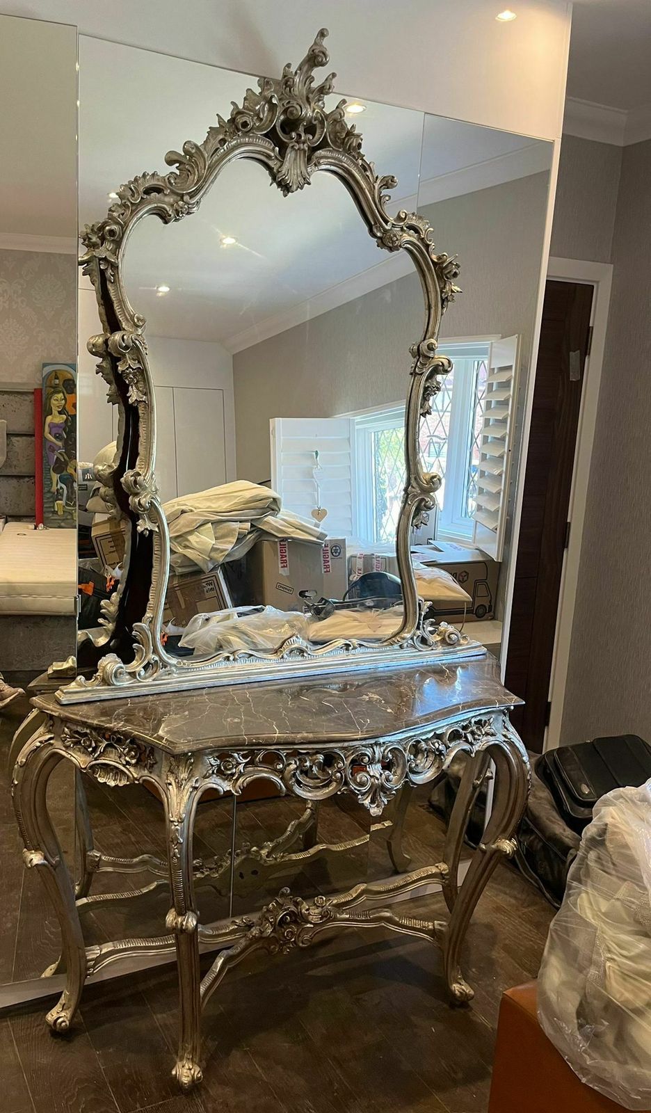 silver french dressing table Antoinette French Dressing Table