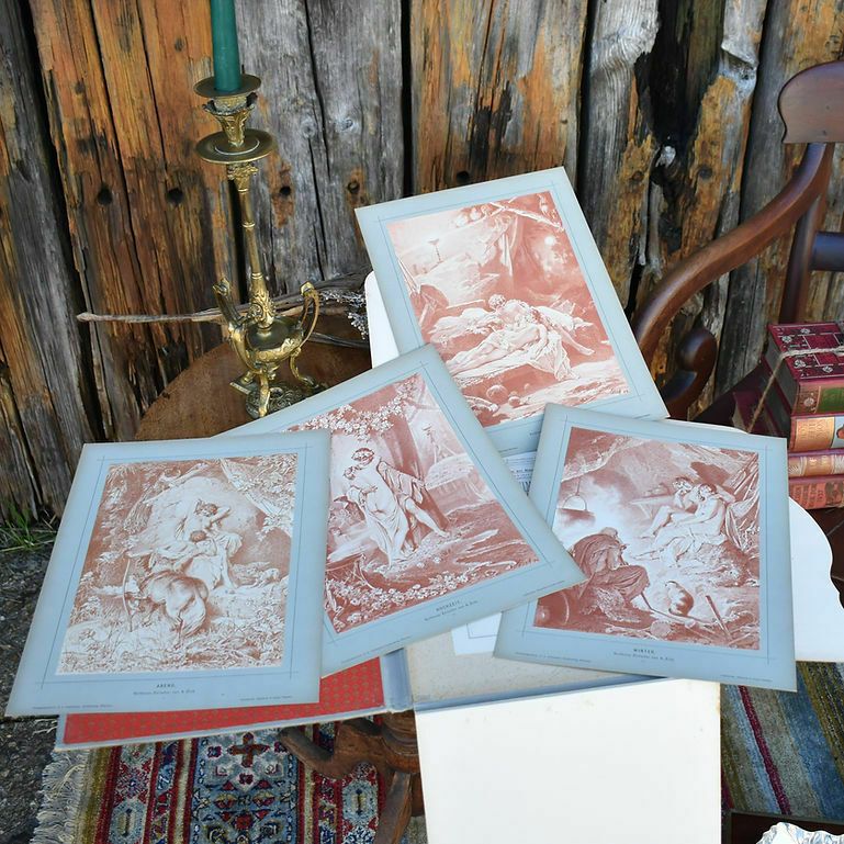 Antique Das Goldene Zeitalter Alexander Zick Book Colour Plates Set Of 12 Plates photo furniture