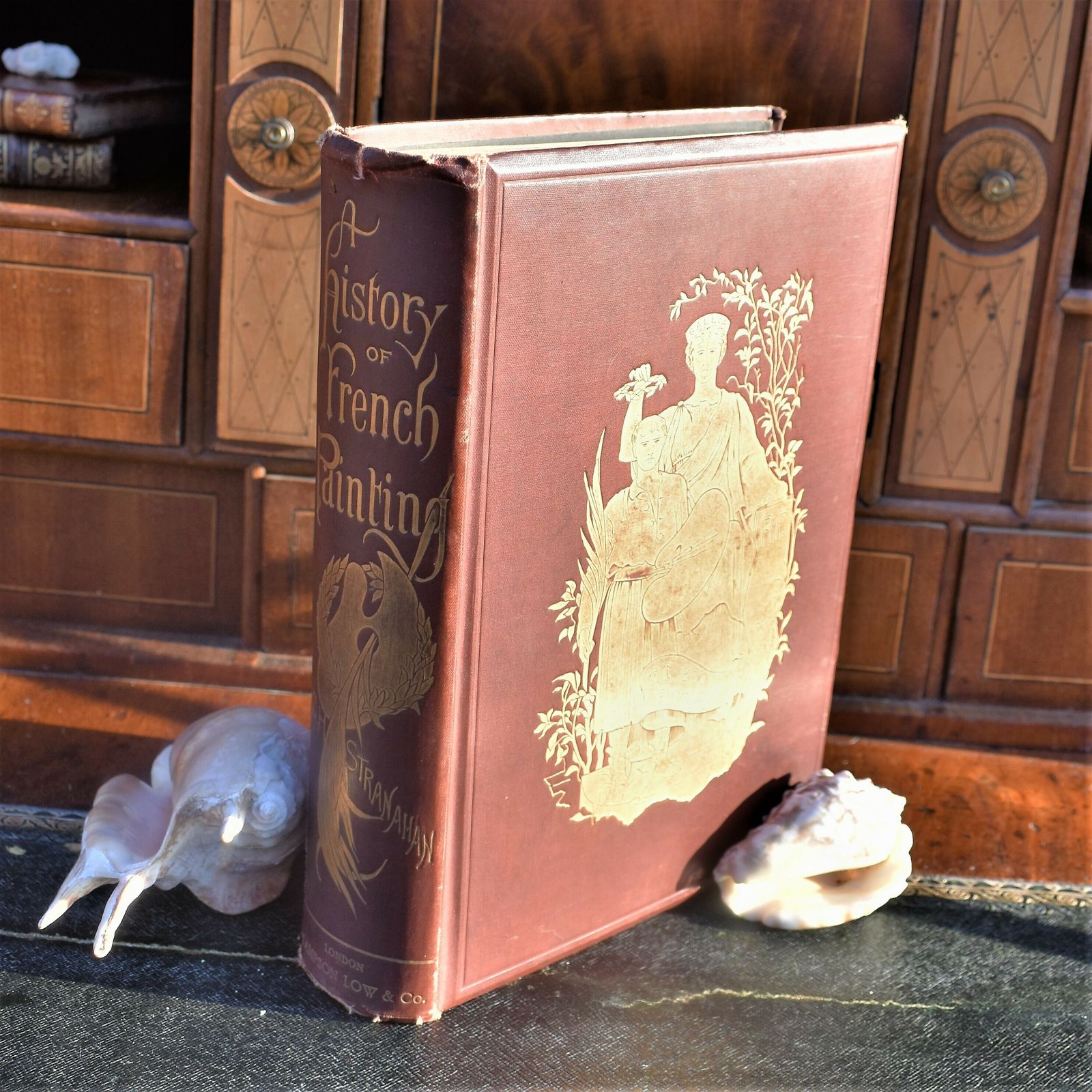 Antique Rare 1889 History Of French Painting Book Ch Stranahan Illustrations photo furniture
