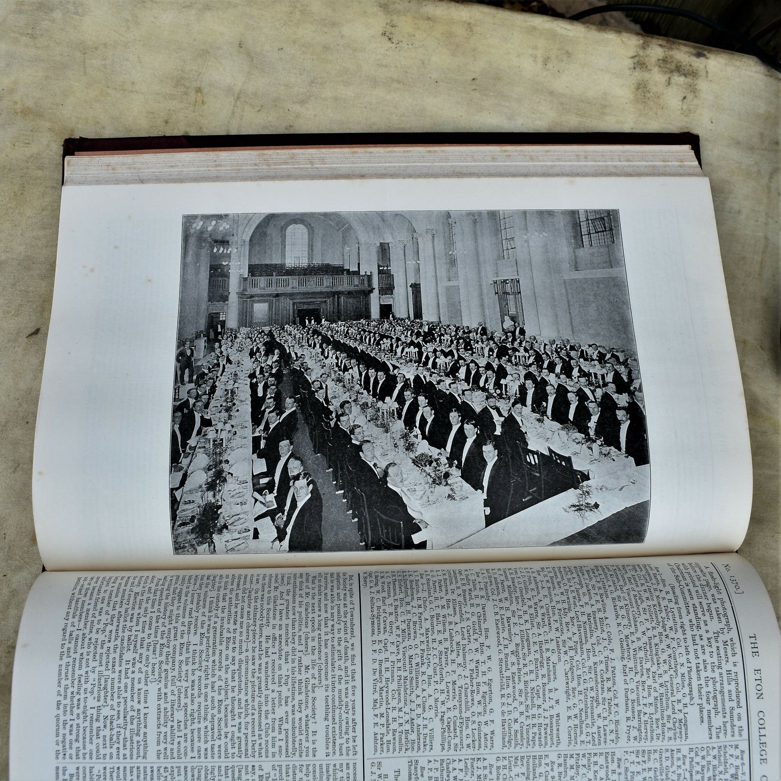 Antique 1911 Eton College Monthly Chronicle Fine Half Leather Bound Book photo buy