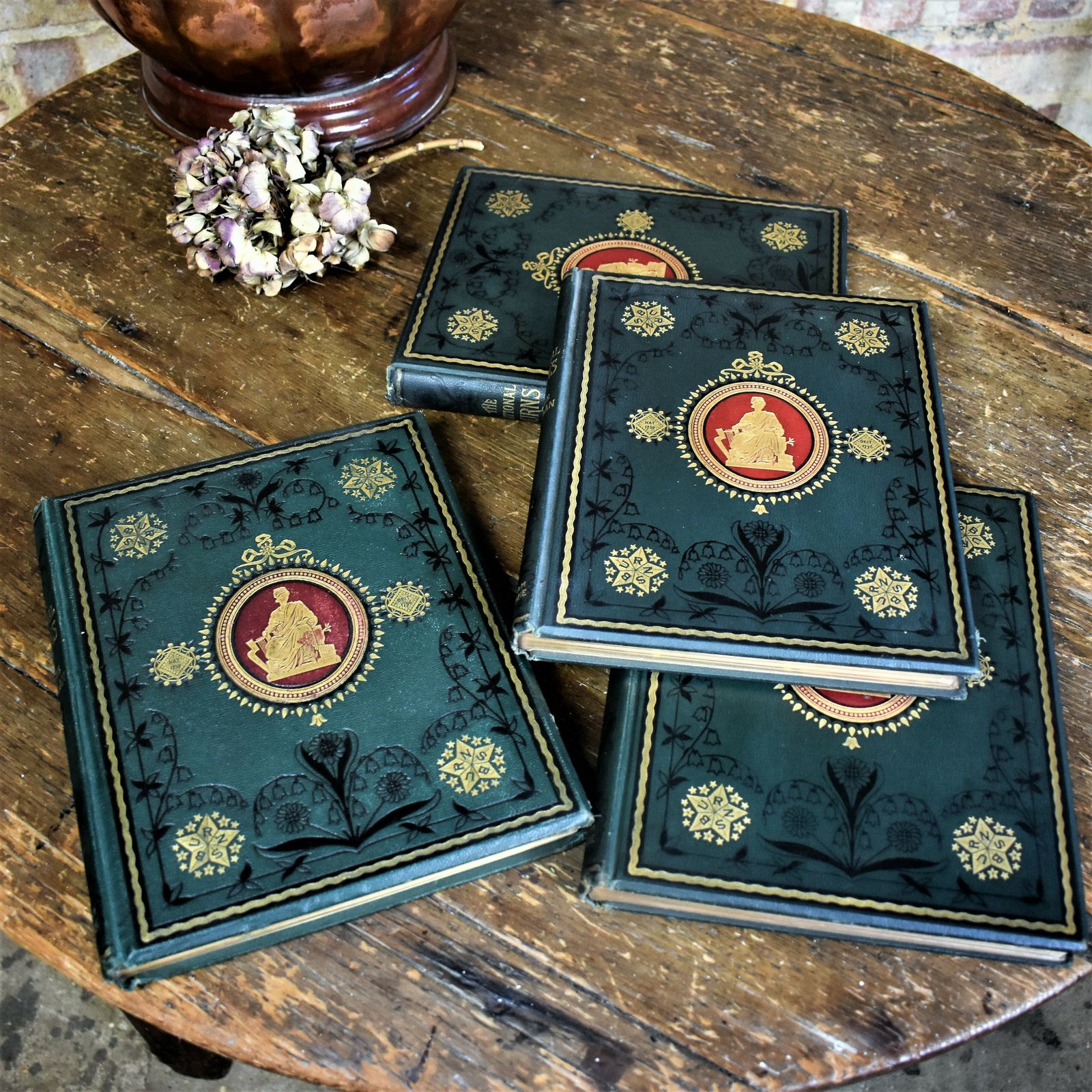 photo for sale Antique 1896 National Burns Books George Gilfillan Decorative Embossed Cover