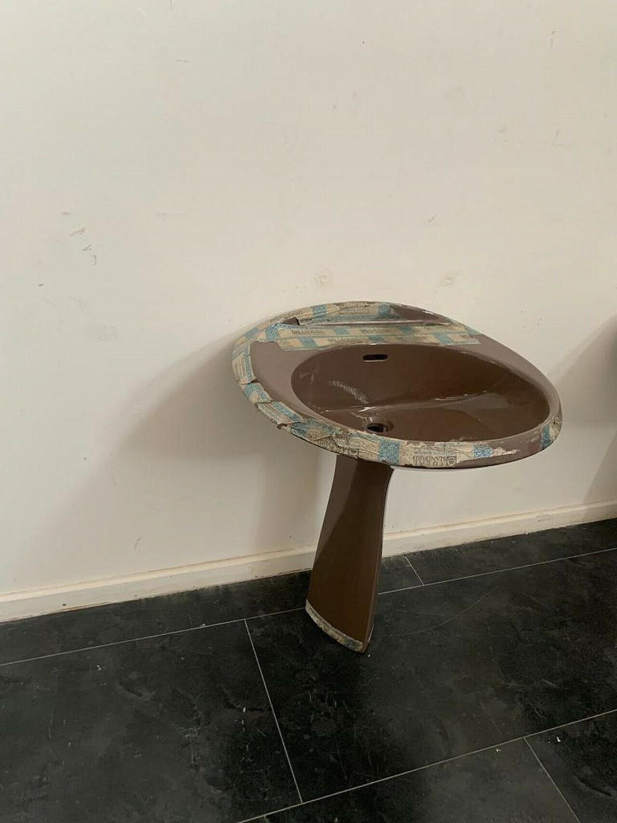 Ellisse Brown Washbasin By Ideal Standard, 1970s photo buy