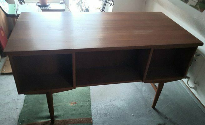 Mid Century Danish Teak Desk With Drawers, 1960s photo furniture