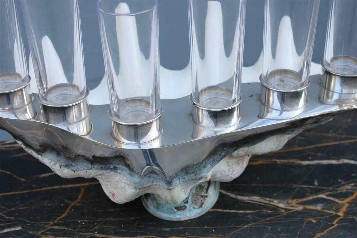 Tridacna Shell With Champagne Glasses Oysters Gabriella Binazzi 1970 photo 4776.0