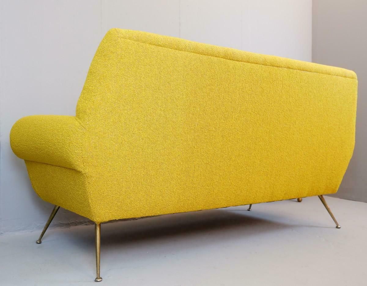 Gigi Radice For Minotti 3 Seat Sofa, 1950s, Curry Colour New Upholstery photo 4458.0