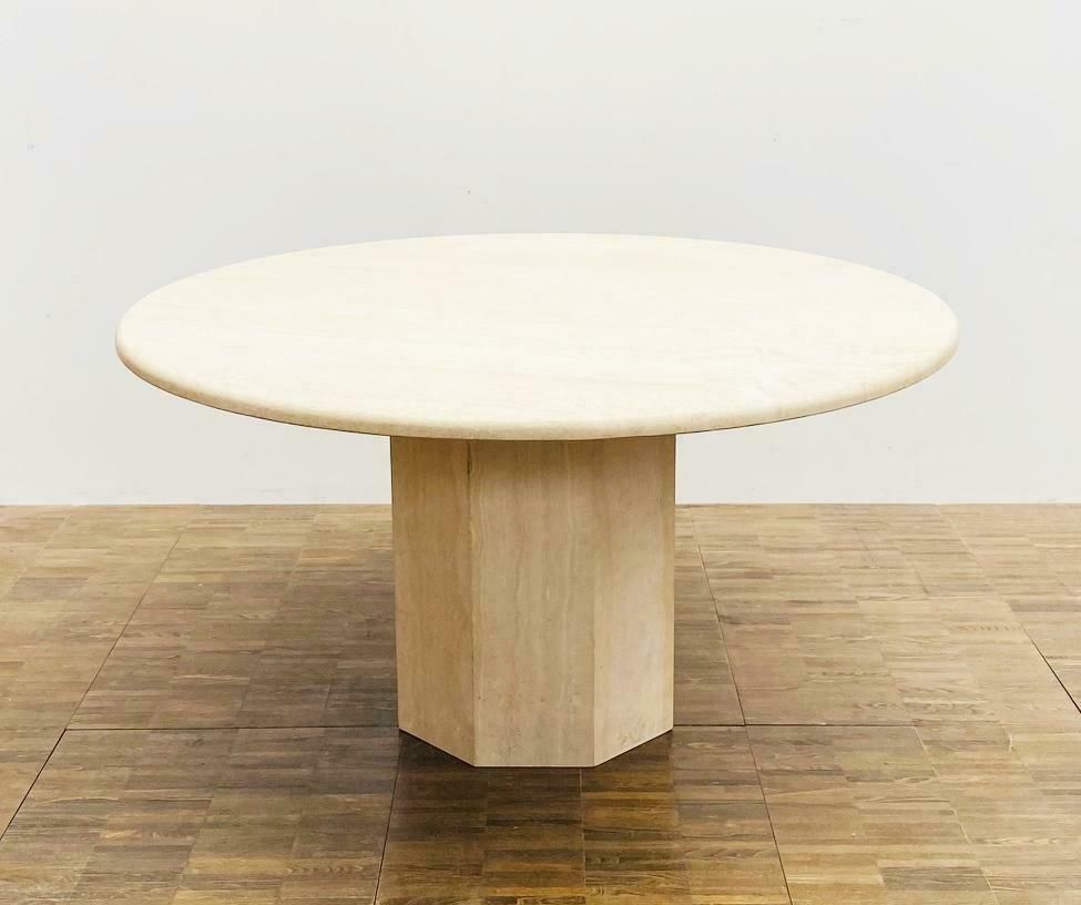 Mid Century Travertine Coffee Table, Italy 1970s photo furniture