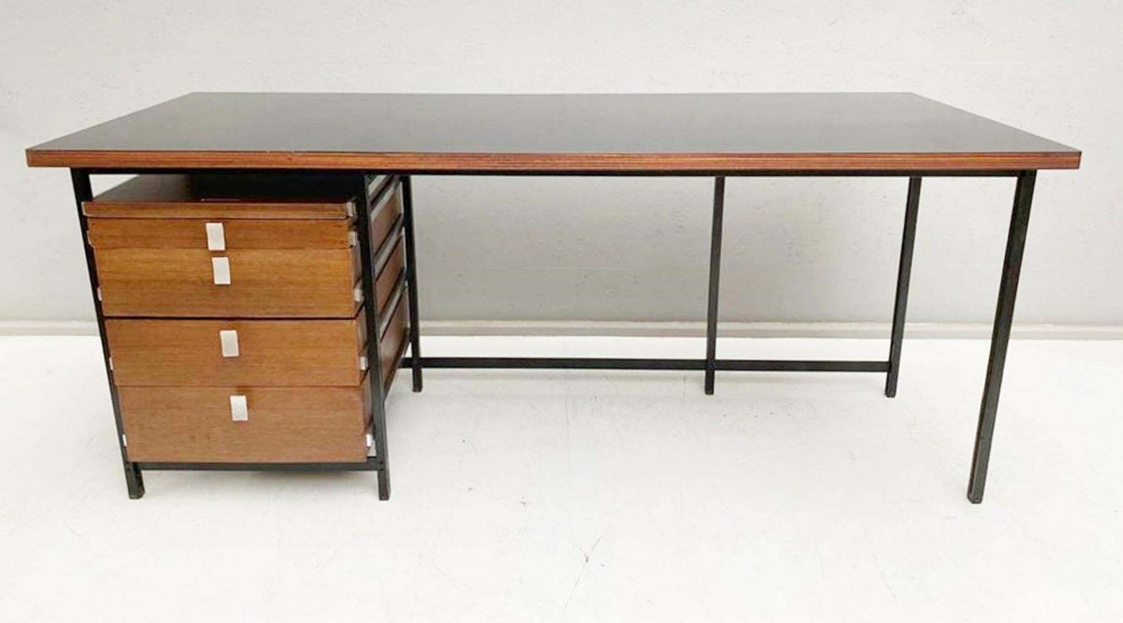 Desk By Jules Wabbes For Mobilier Universel, Belgium, 1960s photo furniture