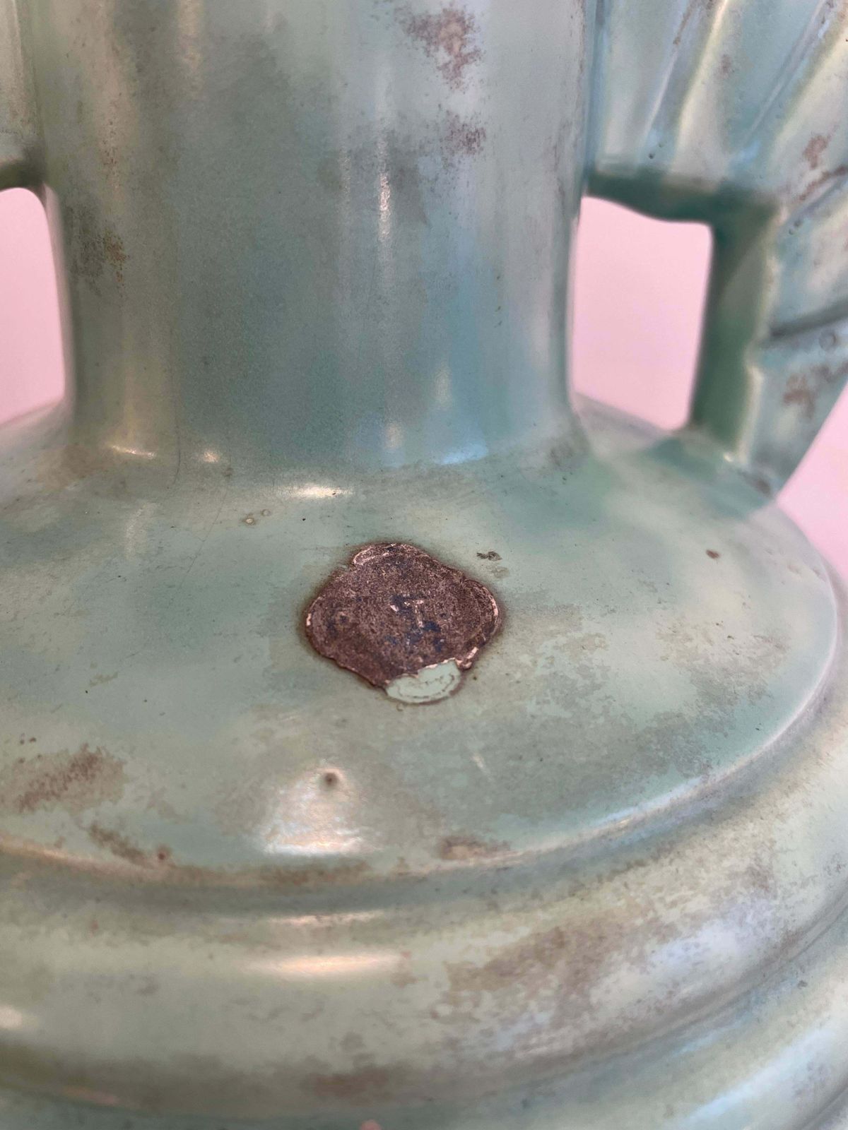 Bleu Ceramic Vase By Boch, 1920s photo buy