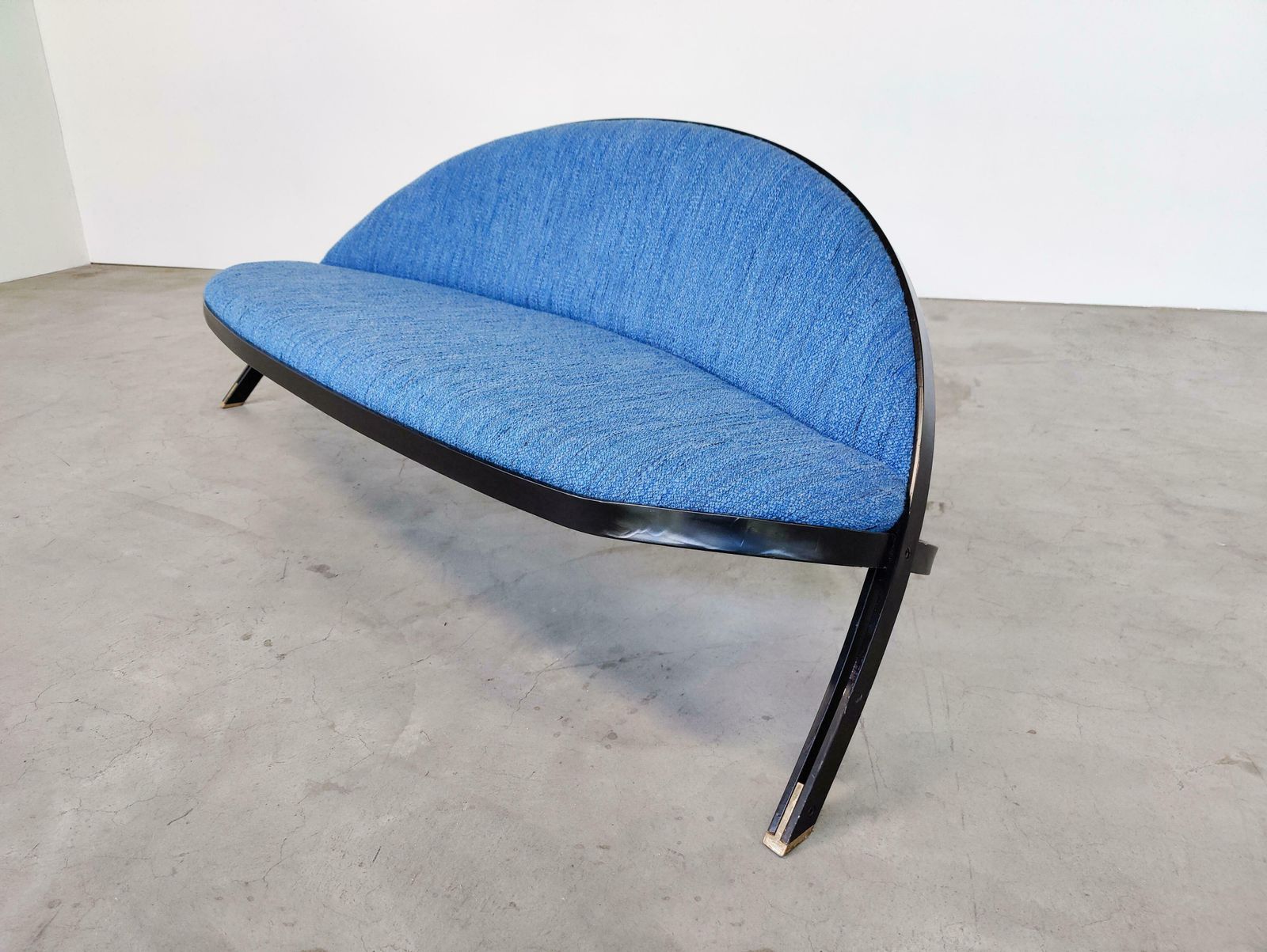 Mid Century Modern Blue ''Saturno'' Sofa By Gastone Rinaldi For Rima, Italy, 1957 photo Furniture