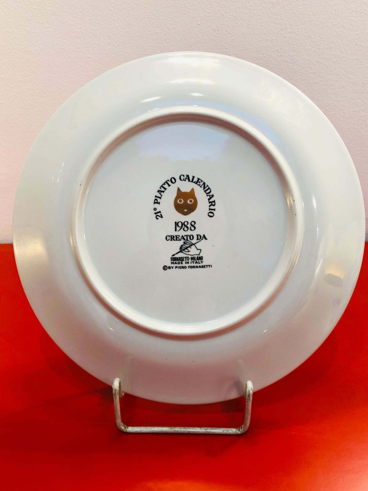 Piero Fornasetti Calendar Porcelain Plate For The Year 1988 photo for sale