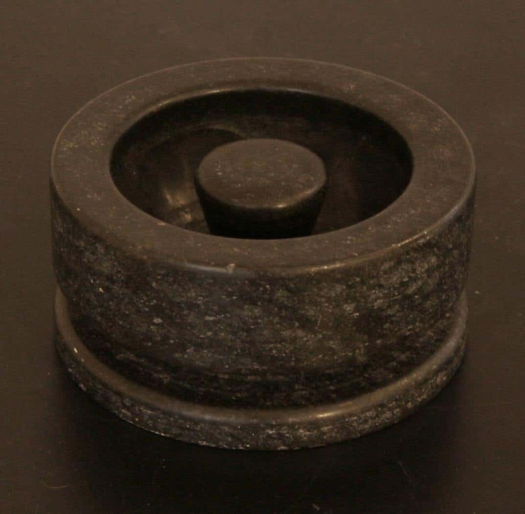 Italian Black Marble Cup/Ashtray By Angelo Mangiarotti, 1970s photo 1433.0