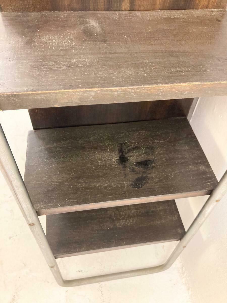 Modernist Wall Unit, Wood And Tubular Metal, 1920s photo for sale