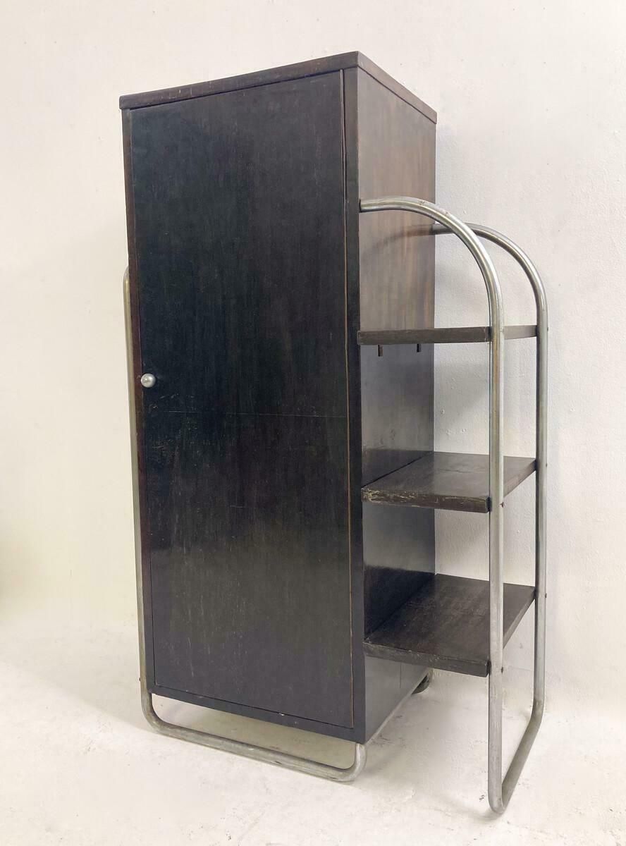 Modernist Wall Unit, Wood And Tubular Metal, 1920s photo buy