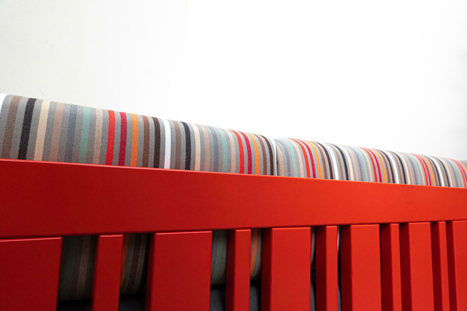 photo for sale Mid Century Orange "Califfo" Sofa By Ettore Sottsass, Poltronova, Italy, 1960s
