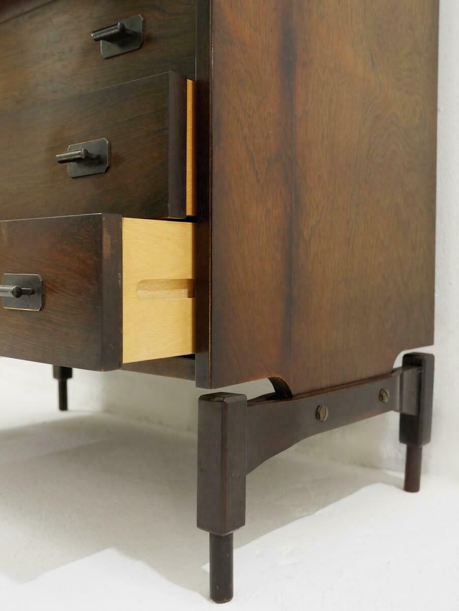 Mid Century Modern Wooden Secretary Desk, Italy, 1970s photo vinterior