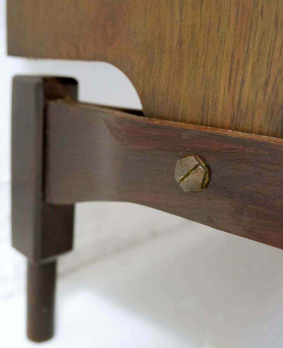 Mid Century Modern Wooden Secretary Desk, Italy, 1970s photo vintage