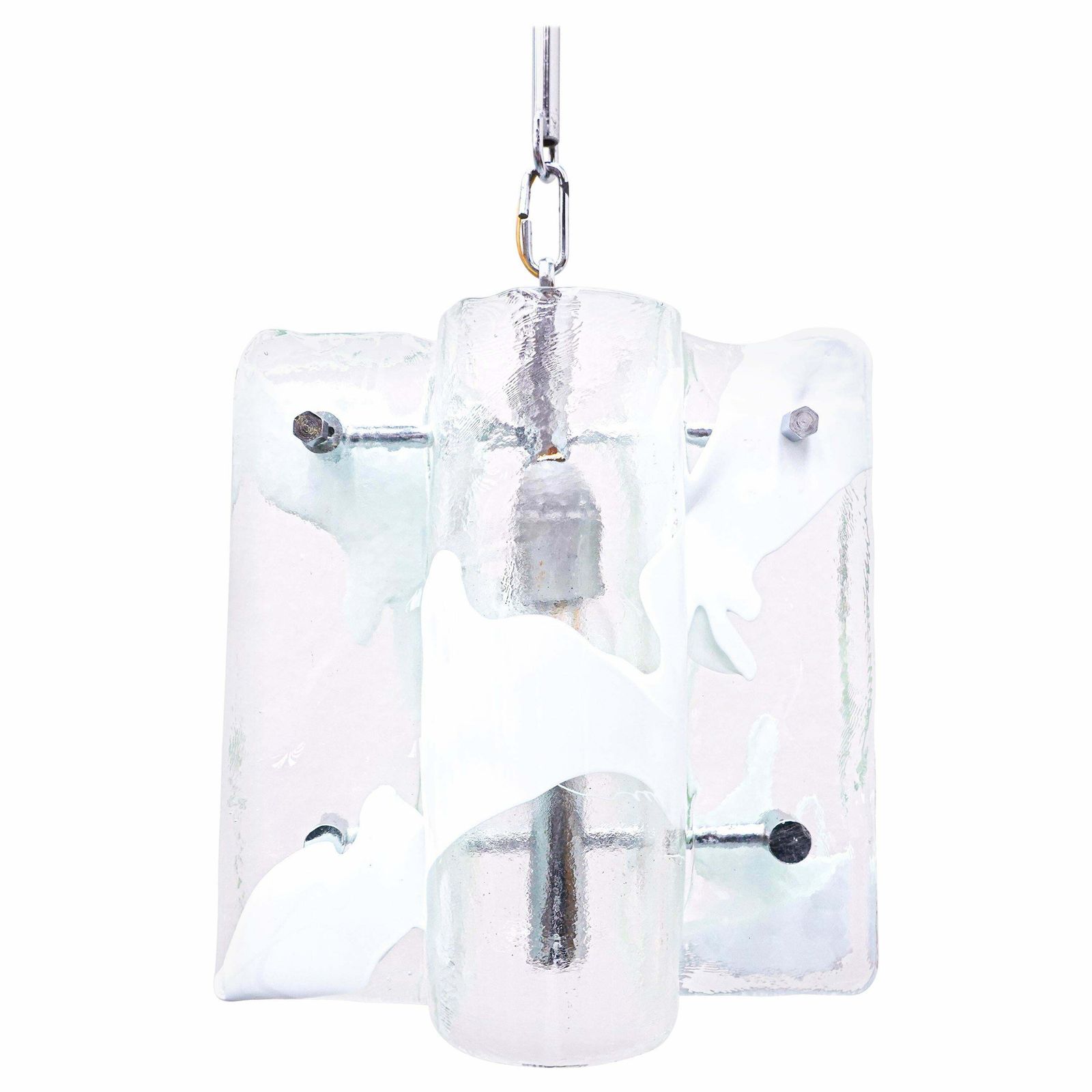 Mid Century Modern Italian Murano Glass Suspension By Mazzega, 1960s