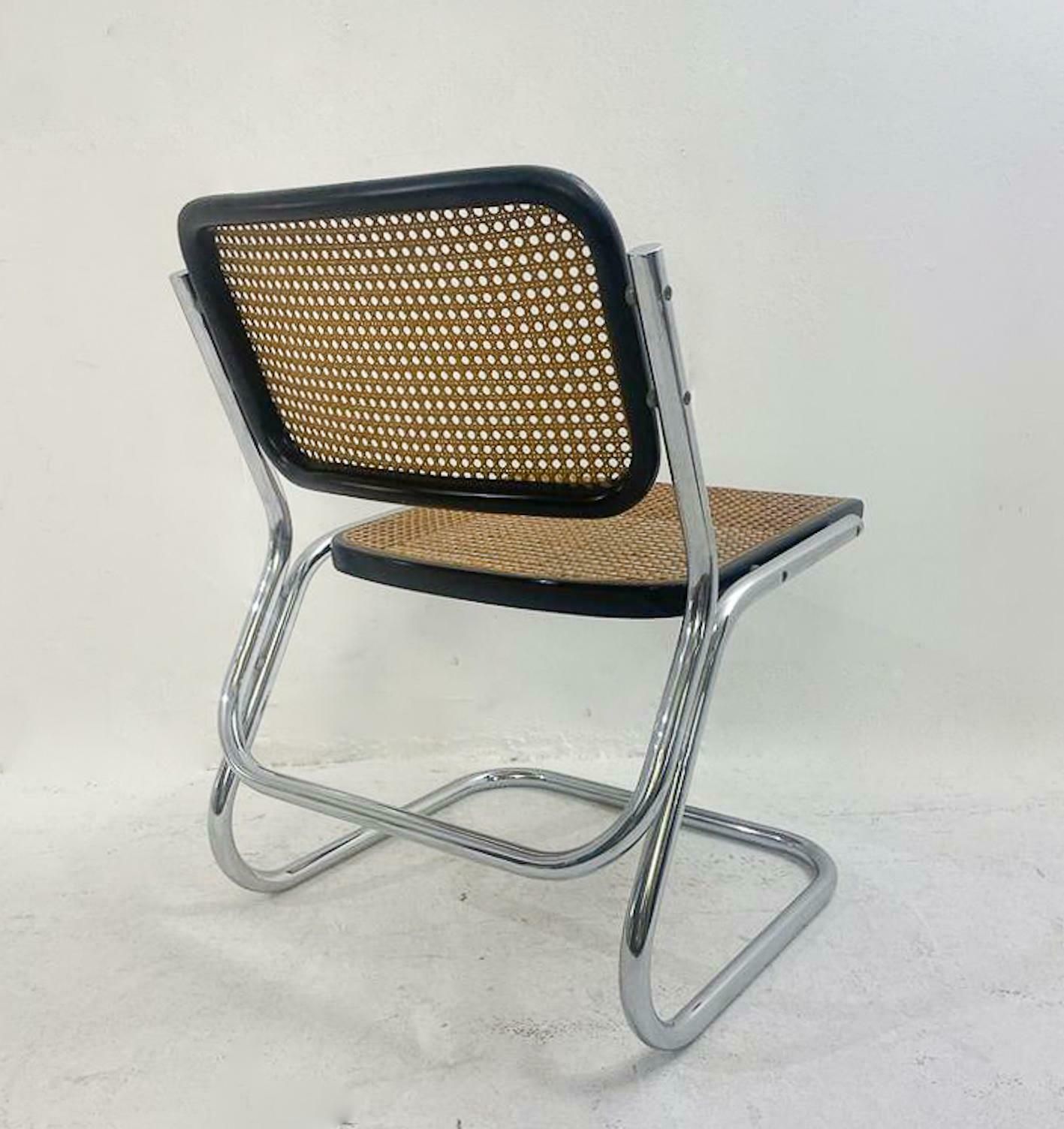 Mid Century Modern Set Of 6 Cane Chairs, 1970s photo for sale