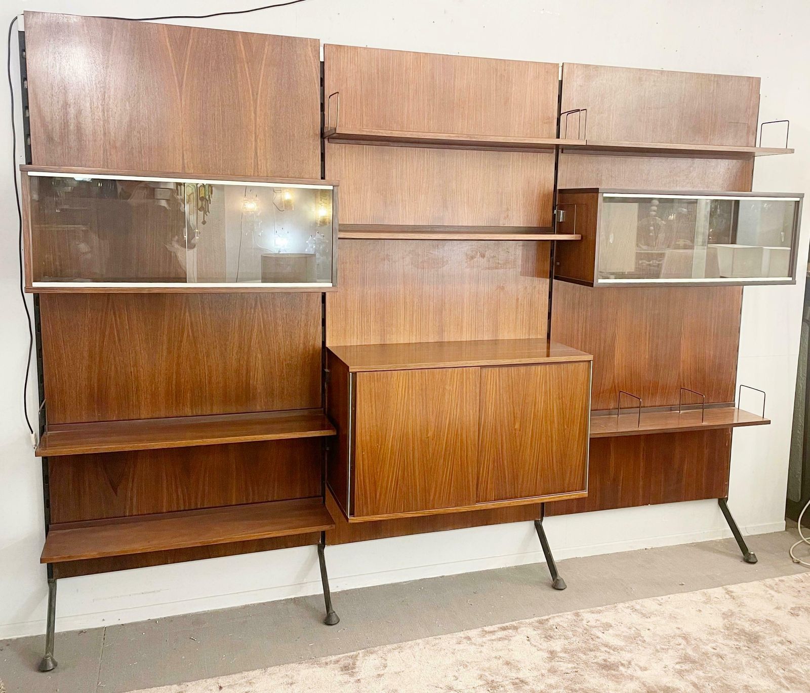 Mid Century Teak Wall Unit By Ico Parisi, Italy 1960s photo Furniture
