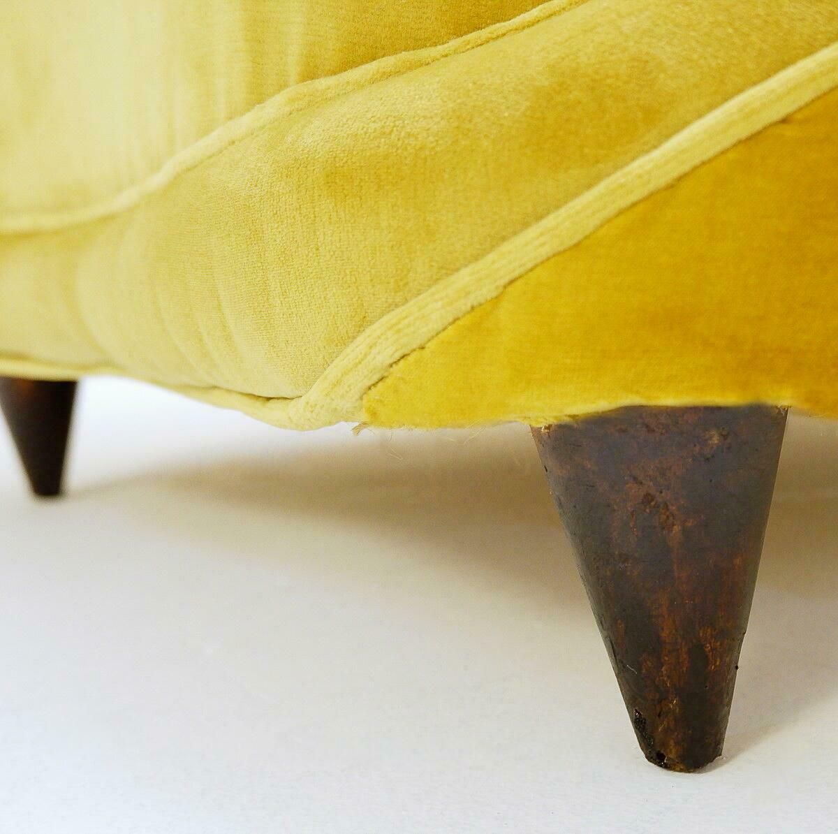 Pair Of Velvet Armchairs In The Style Of Gio Ponti, Italy, 1950s photo 4458.0