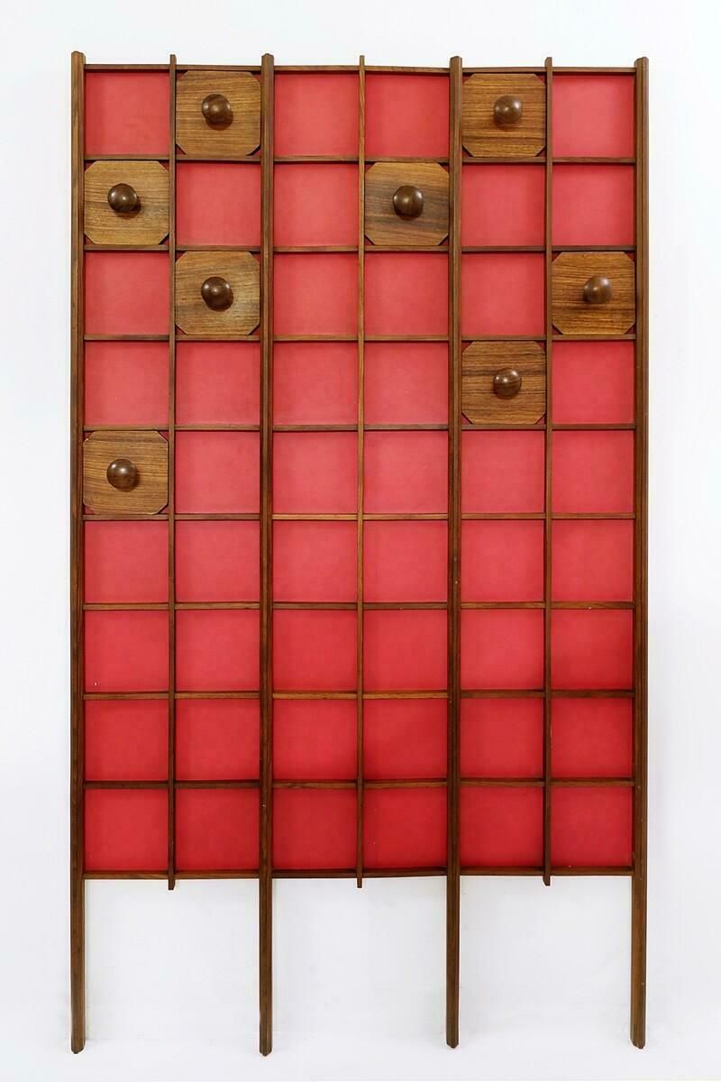 Red Italian Wooden Coat Rack, 1960s photo 2548.0