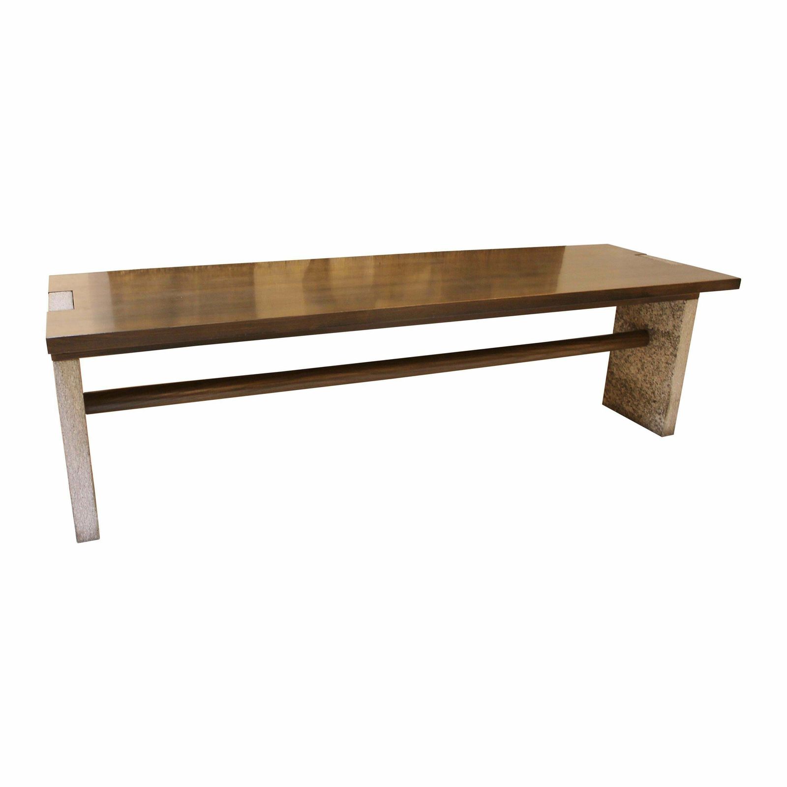 Stone And Wood Console Model ''Valmarana'' By Carlo Scarpa For Simon, Italy, 1972