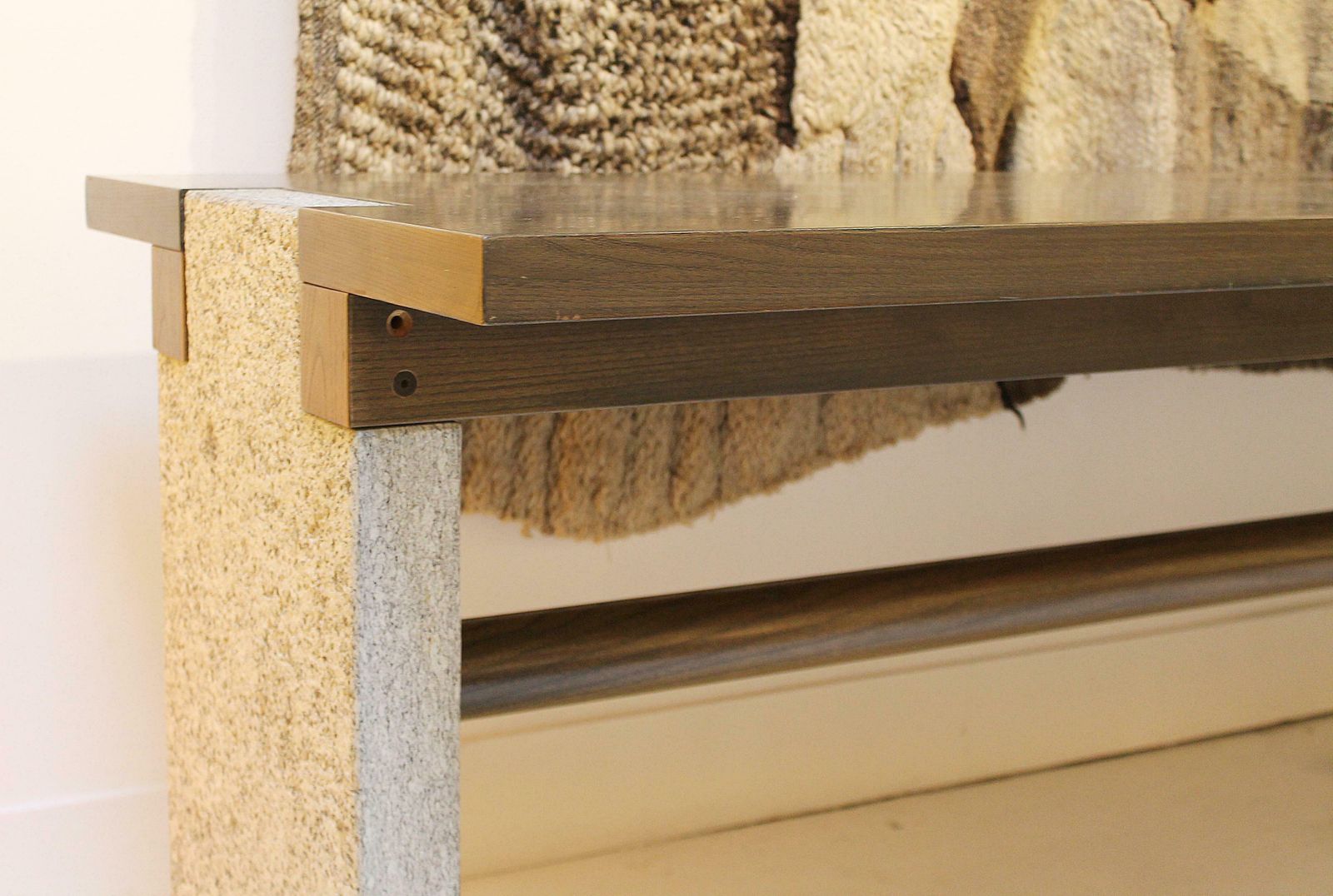 Stone And Wood Console Model ''Valmarana'' By Carlo Scarpa For Simon, Italy, 1972 photo 9022.0
