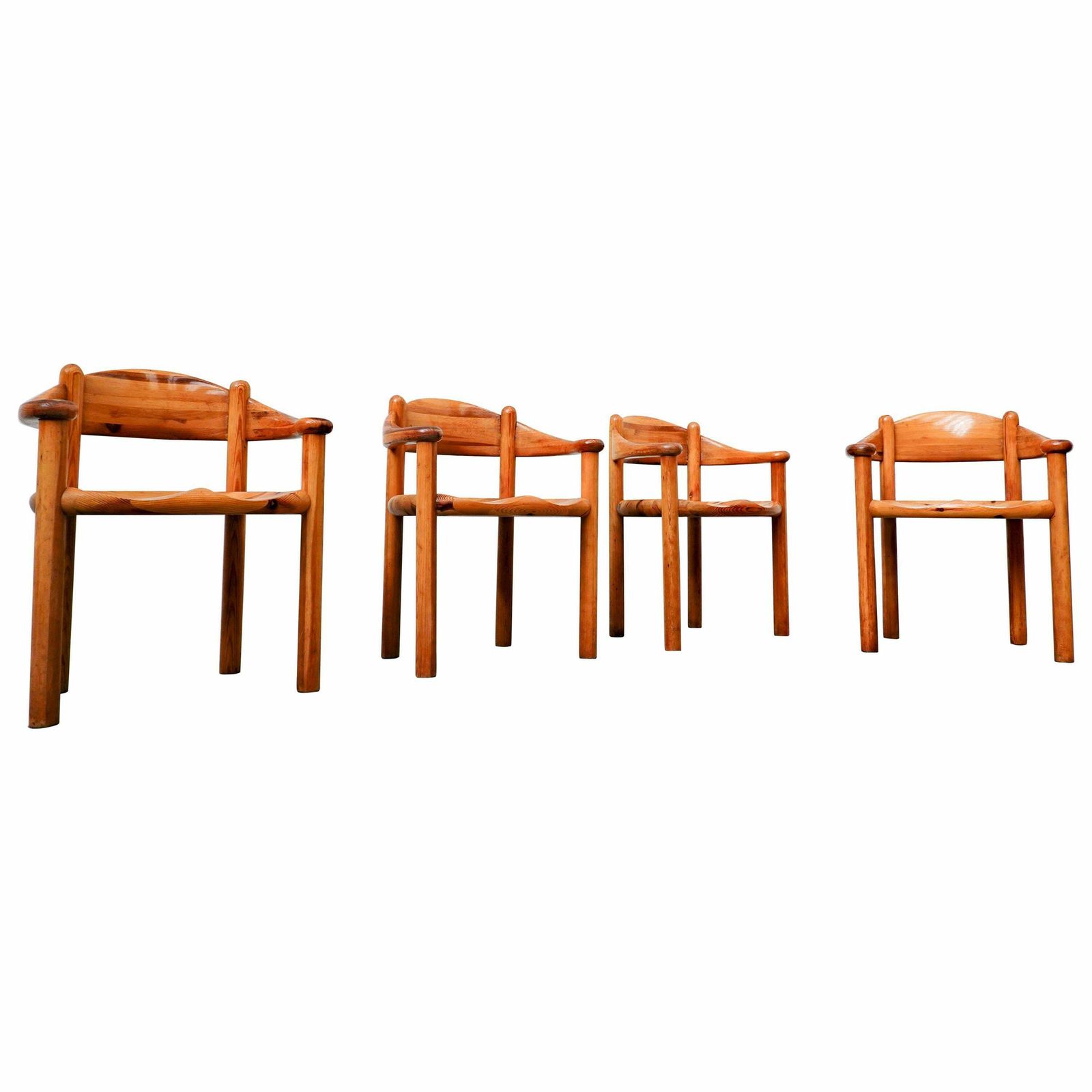 Set Of 4 Pitchpin Armchairs By By Rainer Daumiller, 1970s