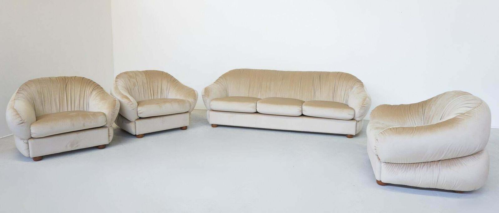 Mid Century Modern 3 Armchairs, Italy, 1960s,   New Upholstery photo 2548.0