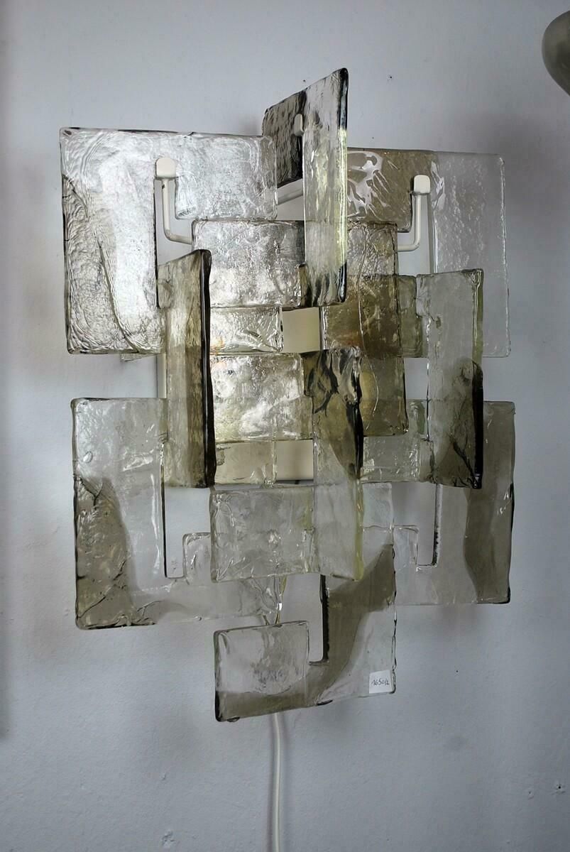 Pair Of Murano Glass Sconces By Carlo Nason photo Lighting