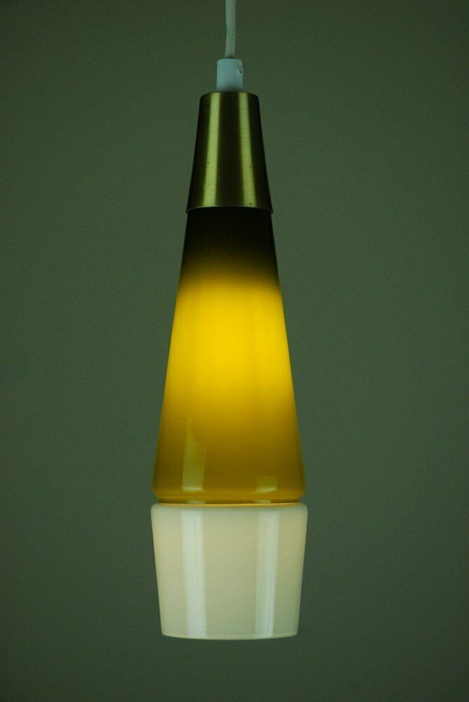 Glass Pendant Lamps By Bent Severin For Bent Nordsted Design / Fyens Glassworks, Denmark, 1961, Set Of 2 photo vintage