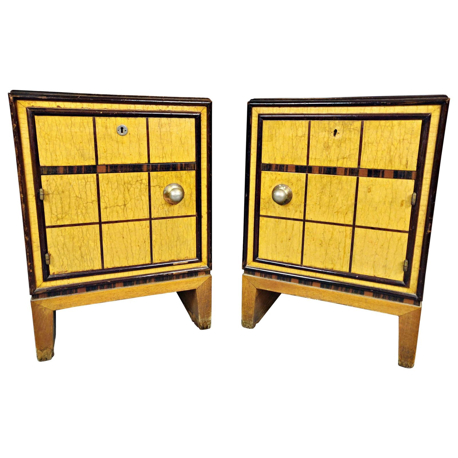 Italian Art Deco Nightstands, Mid 20th Century