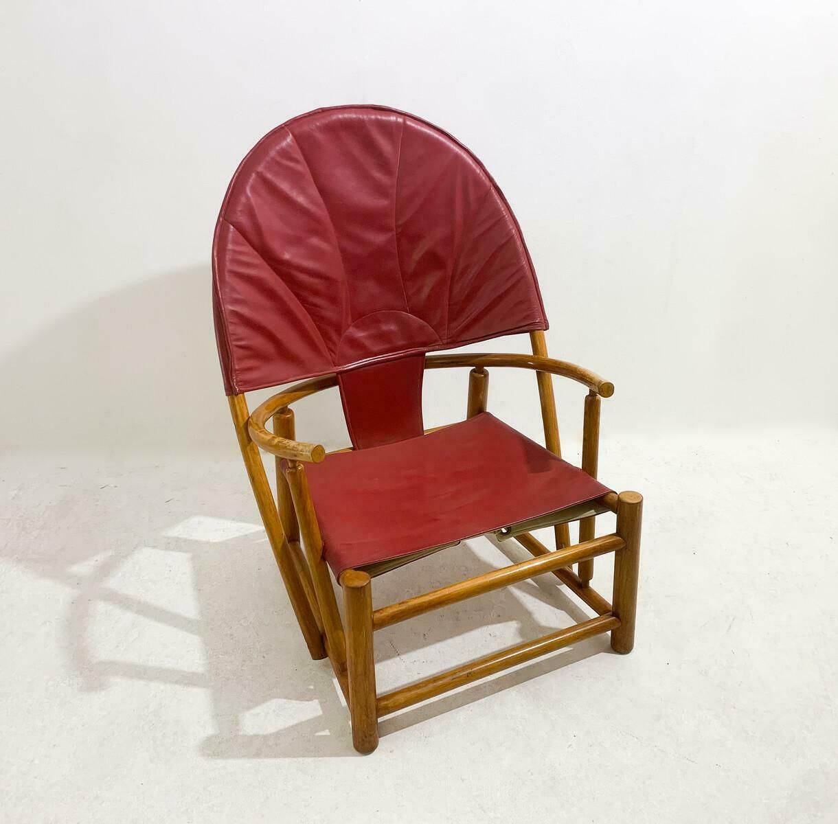 Red G23 Hoop Armchair By Piero Palange & Werther Toffoloni, 1970s photo for sale