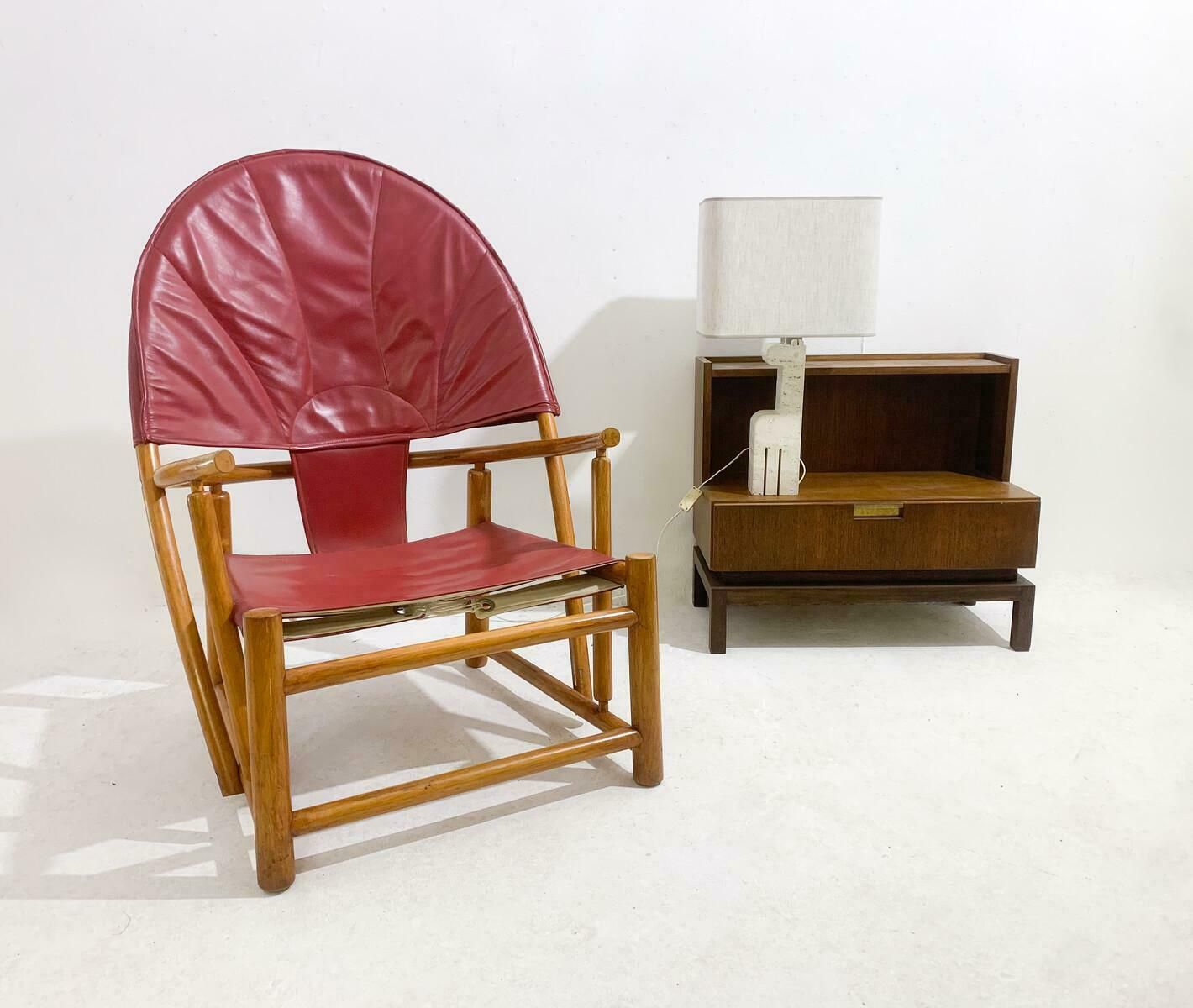 Red G23 Hoop Armchair By Piero Palange & Werther Toffoloni, 1970s photo vintage