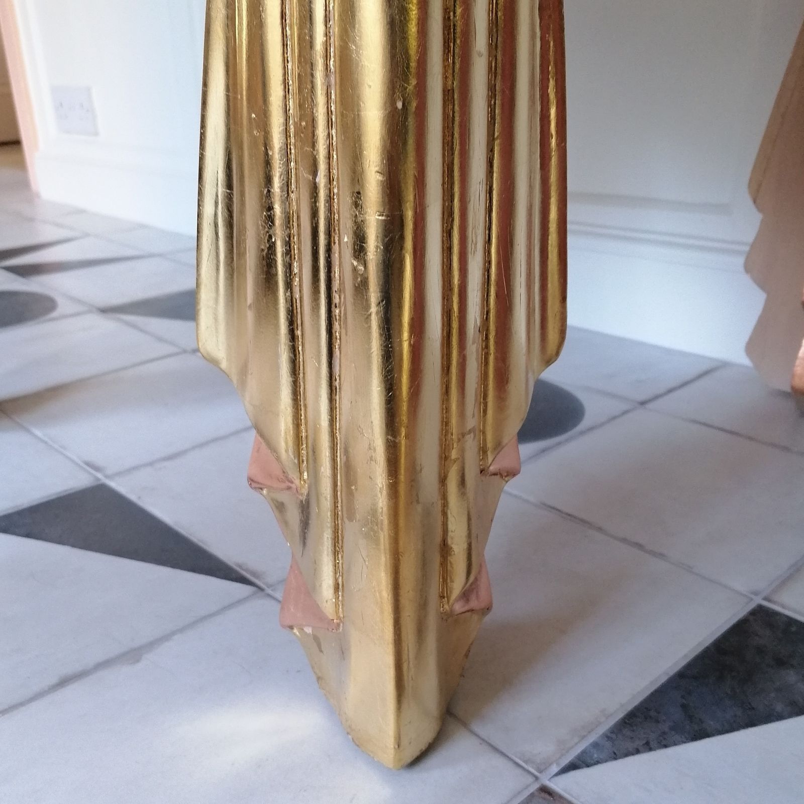 Vintage Carved Gilt Wood Swagged Table , USA C1970s photo 1195.0