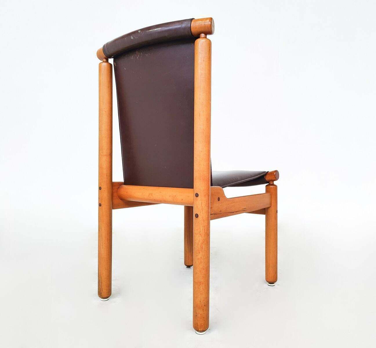 photo furniture Mid Century Modern Set Of 6 Leather Dining Chairs By Ilmari Tapiovaara