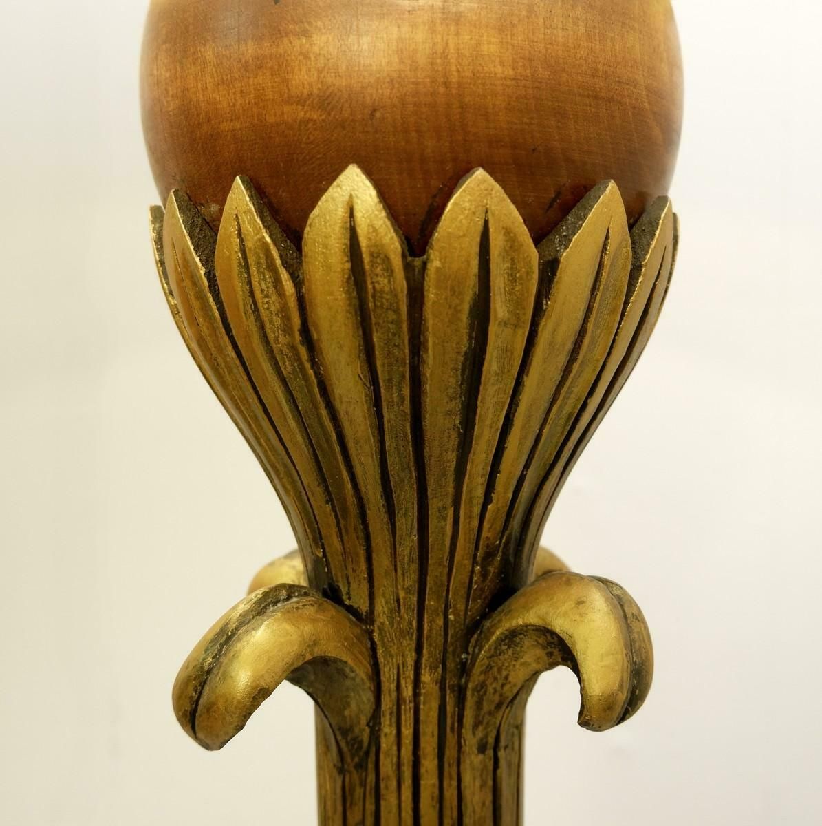 Gilded Wood Floor Lamp By Alfred Chambon, 1930s photo furniture