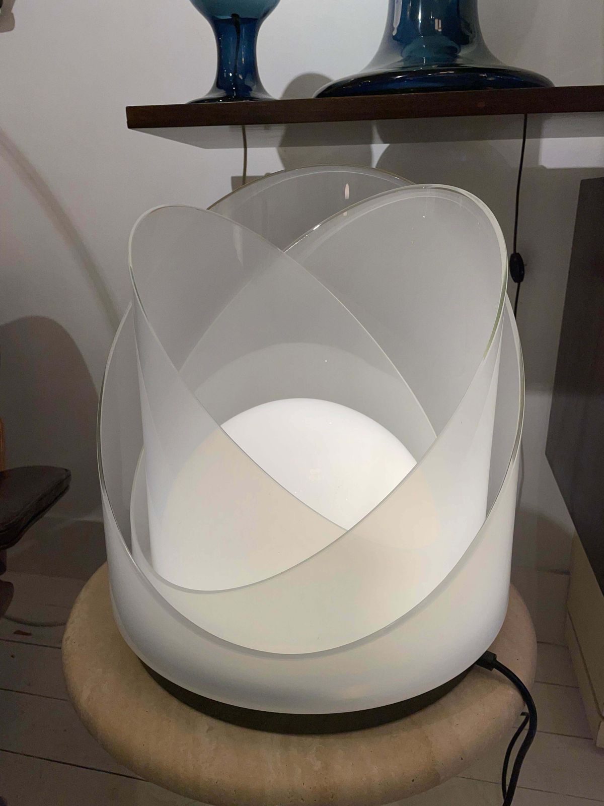 Mid Century Modern Modular White Table Lamp By Carlo Nason For Mazzega, 1960s photo 8067.0