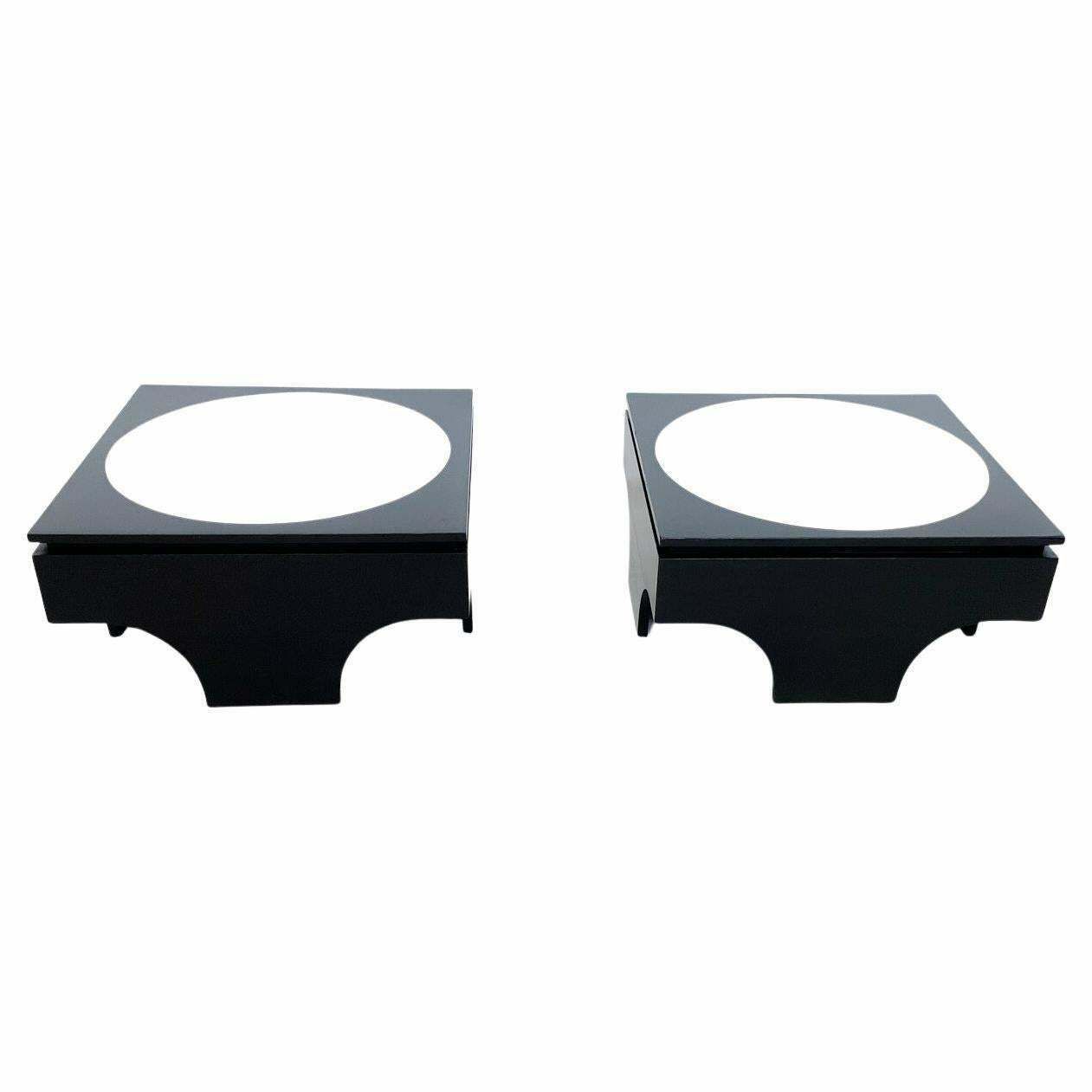 Mid Century Modern Pair Of Side Tables Attributed To Emiel Veranneman, Belgium